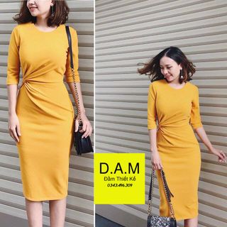 Váy đầm thiết kế xoắn eo giấu bụng đủ màu