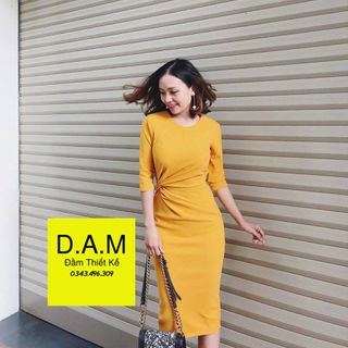 Váy đầm thiết kế xoắn eo giấu bụng đủ màu