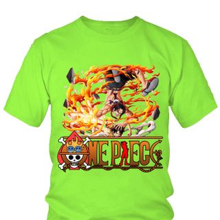 Áo thun Nam One Piece Ace Anime Mẫu 10 7 Màu
