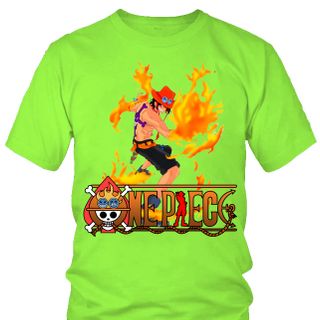 Áo thun Nam One Piece Ace Anime Mẫu 5 7 Màu