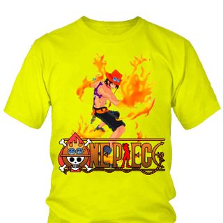 Áo thun Nam One Piece Ace Anime Mẫu 5 7 Màu