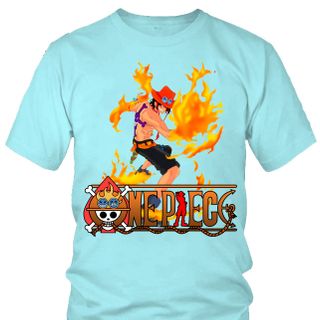 Áo thun Nam One Piece Ace Anime Mẫu 5 7 Màu
