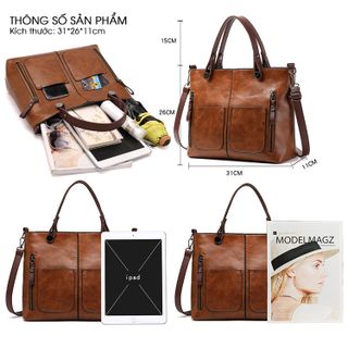 Túi Xách Nữ Dáng Rộng Chất Da Mềm Sang Trọng D003