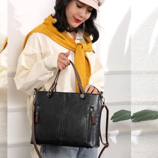 Túi Xách Nữ Dáng Rộng Chất Da Mềm Sang Trọng D003
