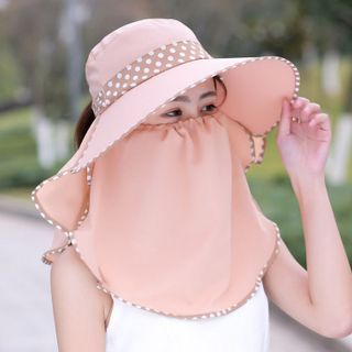 Nón chống nắng chấm bi - Tặng áo khoác thời trang