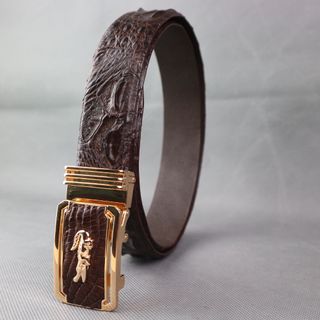 Thắt Lưng Da Cá Sấu Ghép CB01-02G Giá Sỉ Tại Nhà Xưởng Sản Xuất Dây Lưng Da Cá Sấu