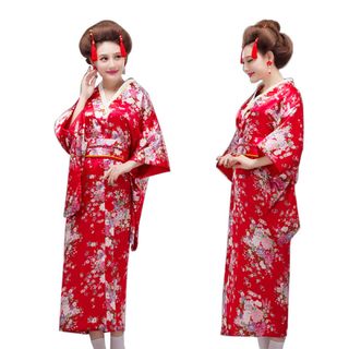 Yukata kimono Nhật Bản hoa li ti