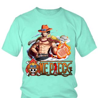 Áo thun Nam One Piece Ace Anime Mẫu 12 7 Màu