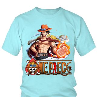 Áo thun Nam One Piece Ace Anime Mẫu 12 7 Màu