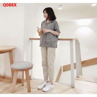 Quần kaki ống suông nam nữ