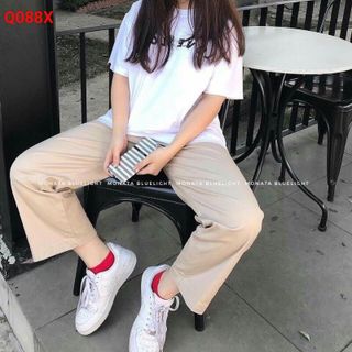 Quần kaki ống suông nam nữ