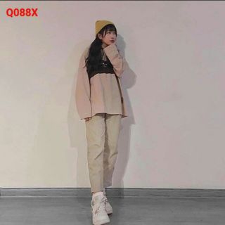 Quần kaki ống suông nam nữ