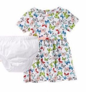 Đầm thun kèm chip Carter sz 0-24m