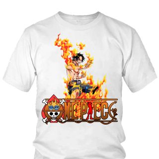 Áo thun Nam One Piece Ace Anime Mẫu 6 7 Màu