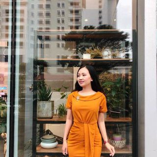 Váy đầm thiết kế cổ thuyền xếp ly giấu bụng đủ màu
