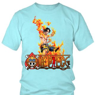 Áo thun Nam One Piece Ace Anime Mẫu 6 7 Màu