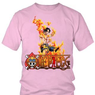 Áo thun Nam One Piece Ace Anime Mẫu 6 7 Màu