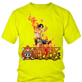 Áo thun Nam One Piece Ace Anime Mẫu 6 7 Màu