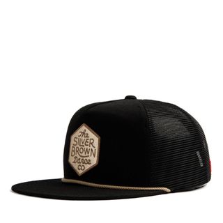 Nón snapback thời trang logo Silver Brown màu Đen