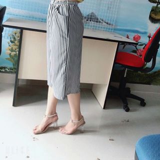 Quần ồng rộng thun sọc thời trang nữ