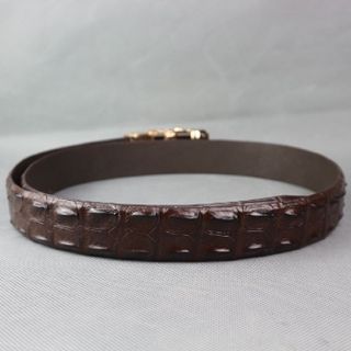 Dây Thắt Lưng Da Cá Sấu Nguyên Con Màu Nâu CB01-02G Giá Sỉ Tại Xưởng