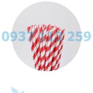 Ống Hút Giấy màu bất kì kích thước 197x6mm