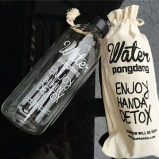 Bình nước nhựa 1lit detox kèm túi