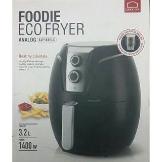 Nồi Chiên Không Dầu Lock Lock Manual Eco Fryer EJF161BLK 32L - Màu Đen