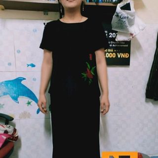 Đồ bộ đũi ống rộng lửng vải đũi