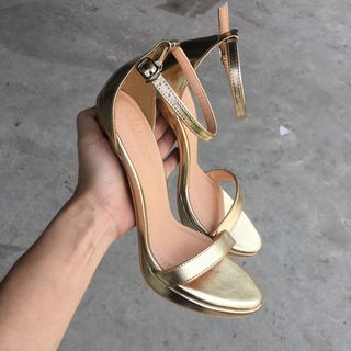 Sandal 11p quai mảnh - Da bóng - màu Nhũ Đồng