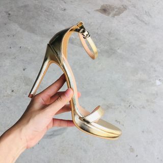 Sandal 11p quai mảnh - Da bóng - màu Nhũ Đồng
