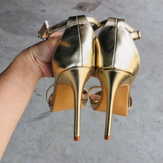 Sandal 11p quai mảnh - Da bóng - màu Nhũ Đồng