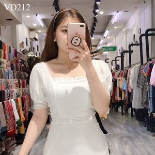 ĐẦM DỰ TIỆC PHỐI REN GÂN