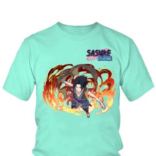 Áo thun Nam Naruto Sasuke Uchiha Anime Mẫu 22