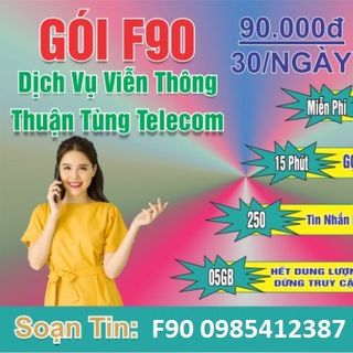 SIM VIETTEL F90 - GỌI MIỄN PHÍ - VÀO MẠNG TẸT GA - MỎI TAY