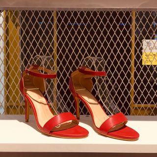 Sandal 7 phân - Da lì - Màu Đỏ