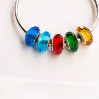 Hạt Charm xi bạc pha lê