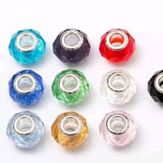 Hạt Charm xi bạc pha lê