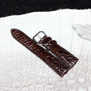 Dây đồng hồ da cá sấu gai tay
