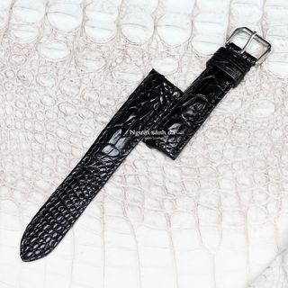 Dây đồng hồ da cá sấu gai tay