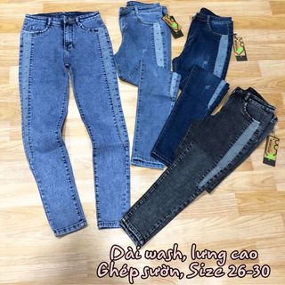 Jean dài lưng cao Size 26-30
