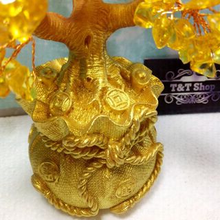 cây tài lộc đá thạch anh vàng