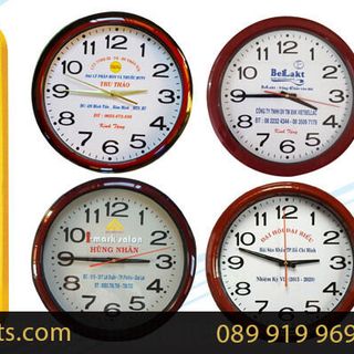 Xưởng đồng hồ treo tường in logo làm quà tặng quảng cáo