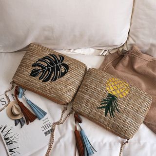 Túi Đi Biển Vintage Tua Rua Độc Đáo D329