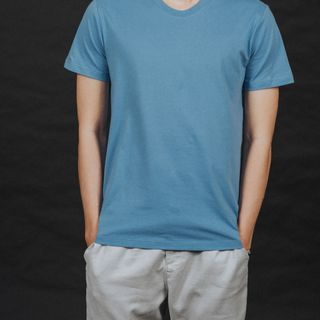 Áo thun nam thoát nhiệt Nhật Bản cam kết 100 cotton xanh biển giá sỉ​ giá bán buôn có 25 màu lựa chọn
