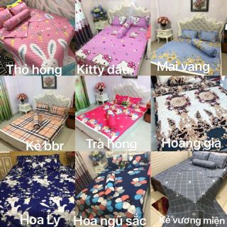 bộ ga kèm vỏ gối poly cotton