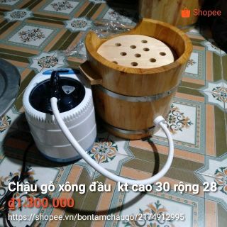 chậu gỗ xông đầu
