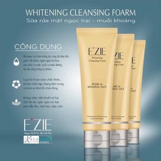 Sữa rửa mặt trắng da từ Ngọc trai và muối khoáng Ezie