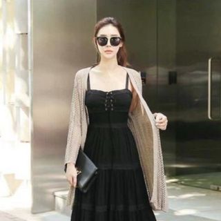 Đầm Maxi Đục Lỗ Đen