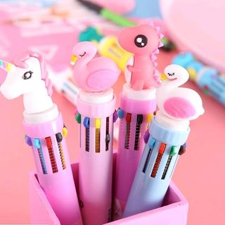 Bút 10 đầu bi 10 màu